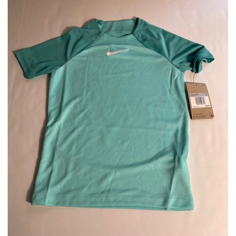 Nike Kids Academy Pro Dri-fit Soccer/ Football T-shirt Unisex Size XS Green